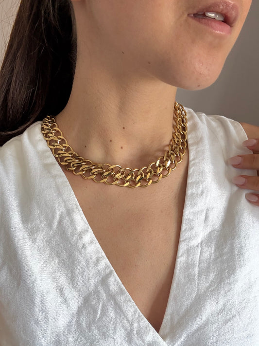 Collier maille double vintage Napier