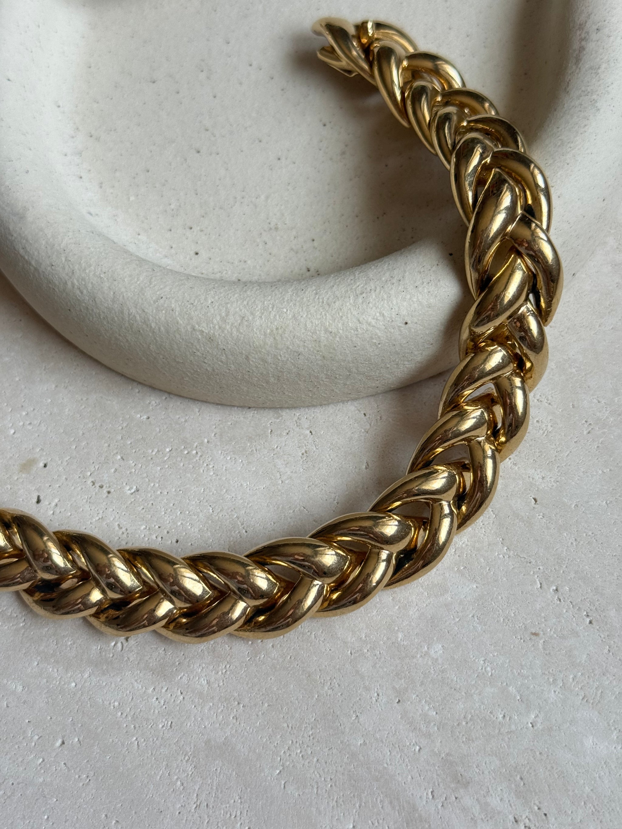 Collier ras du cou maille épi vintage
