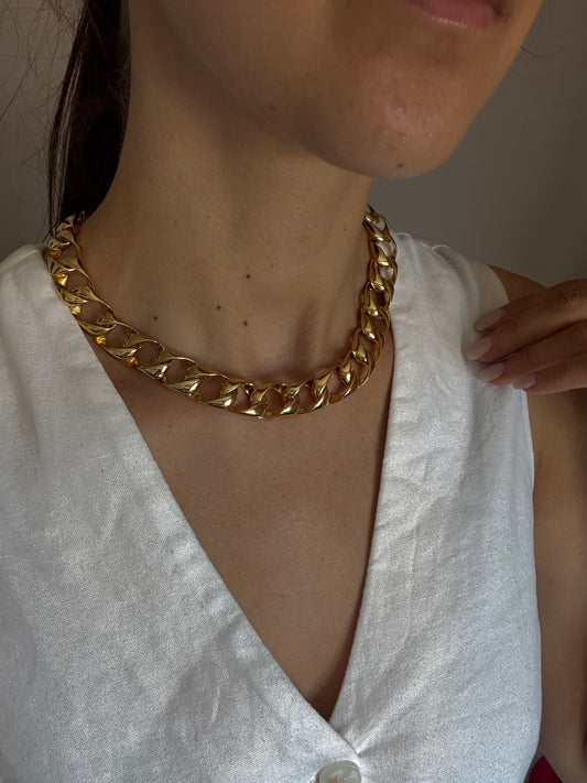 Collier vintage maille rectangulaire