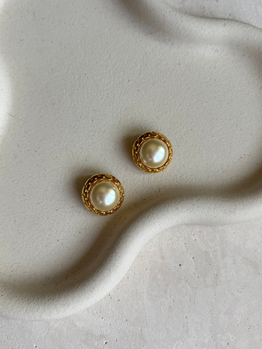 Boucles d’oreilles vintage perles fantaisies