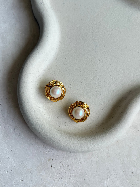 Boucles d’oreilles vintage perles fantaisies
