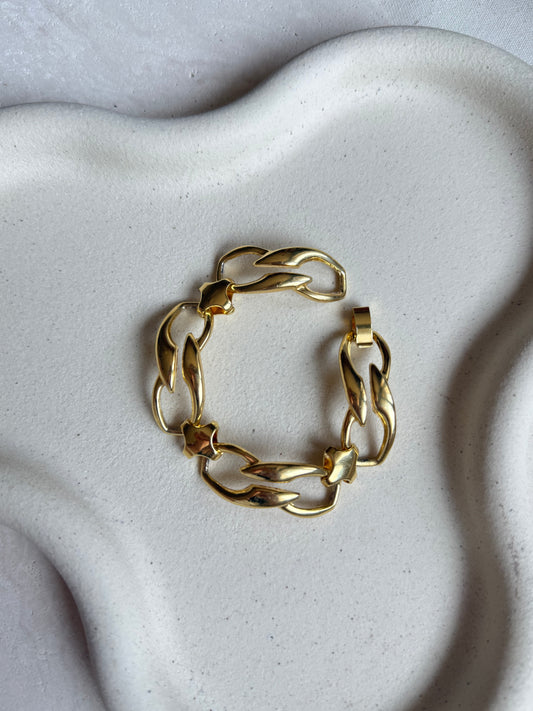 Bracelet vintage - maille dorée