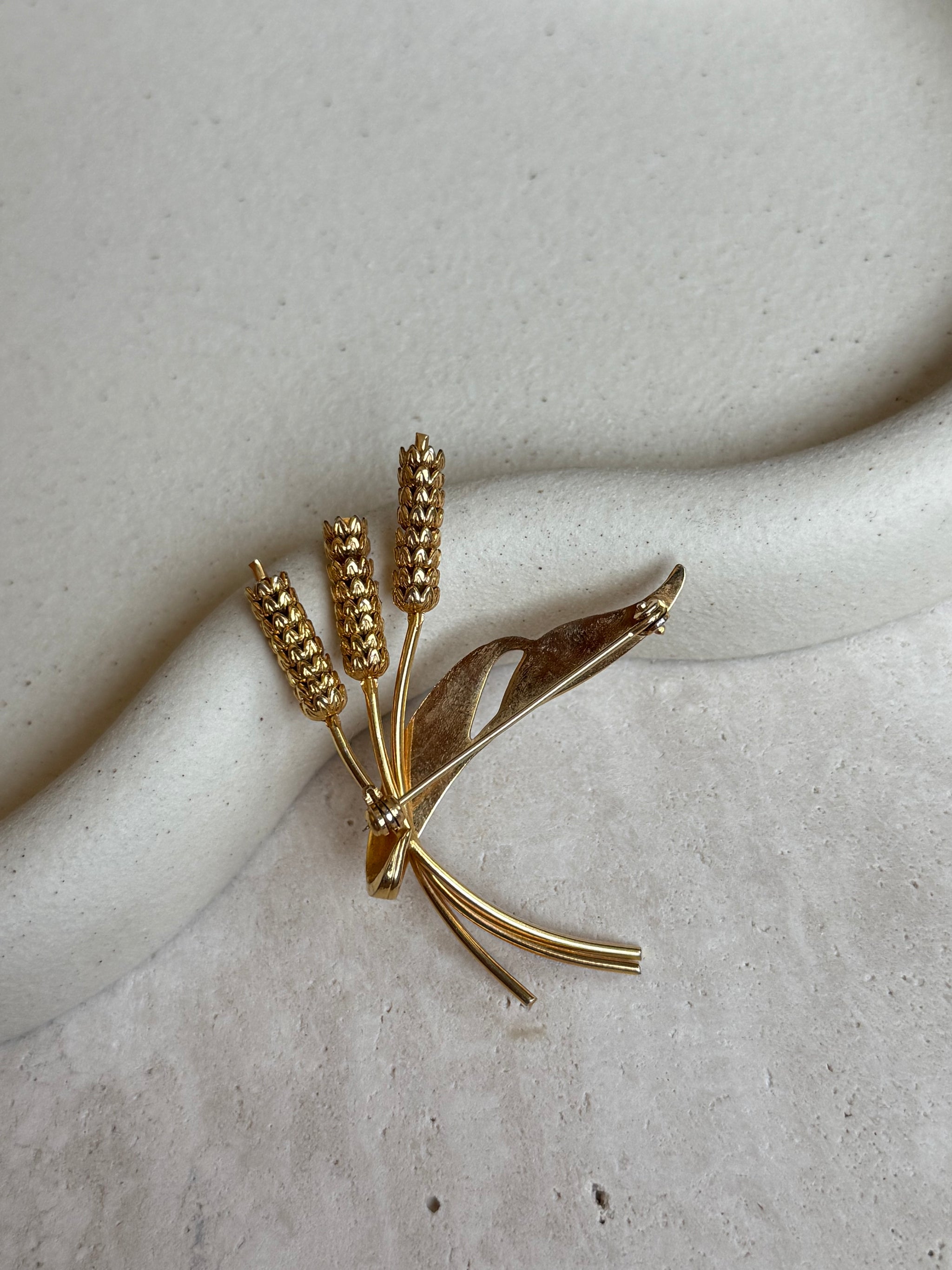 Broche blé doré vintage