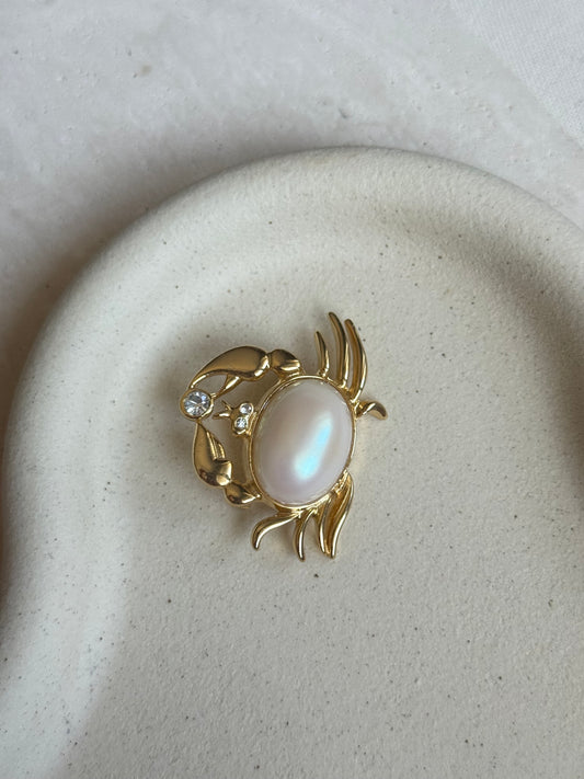 Broche crabe vintage