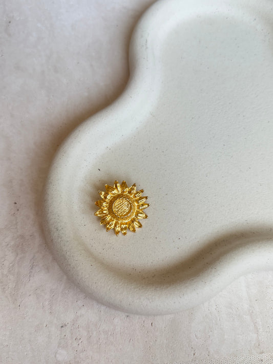 Broche tournesol doré vintage