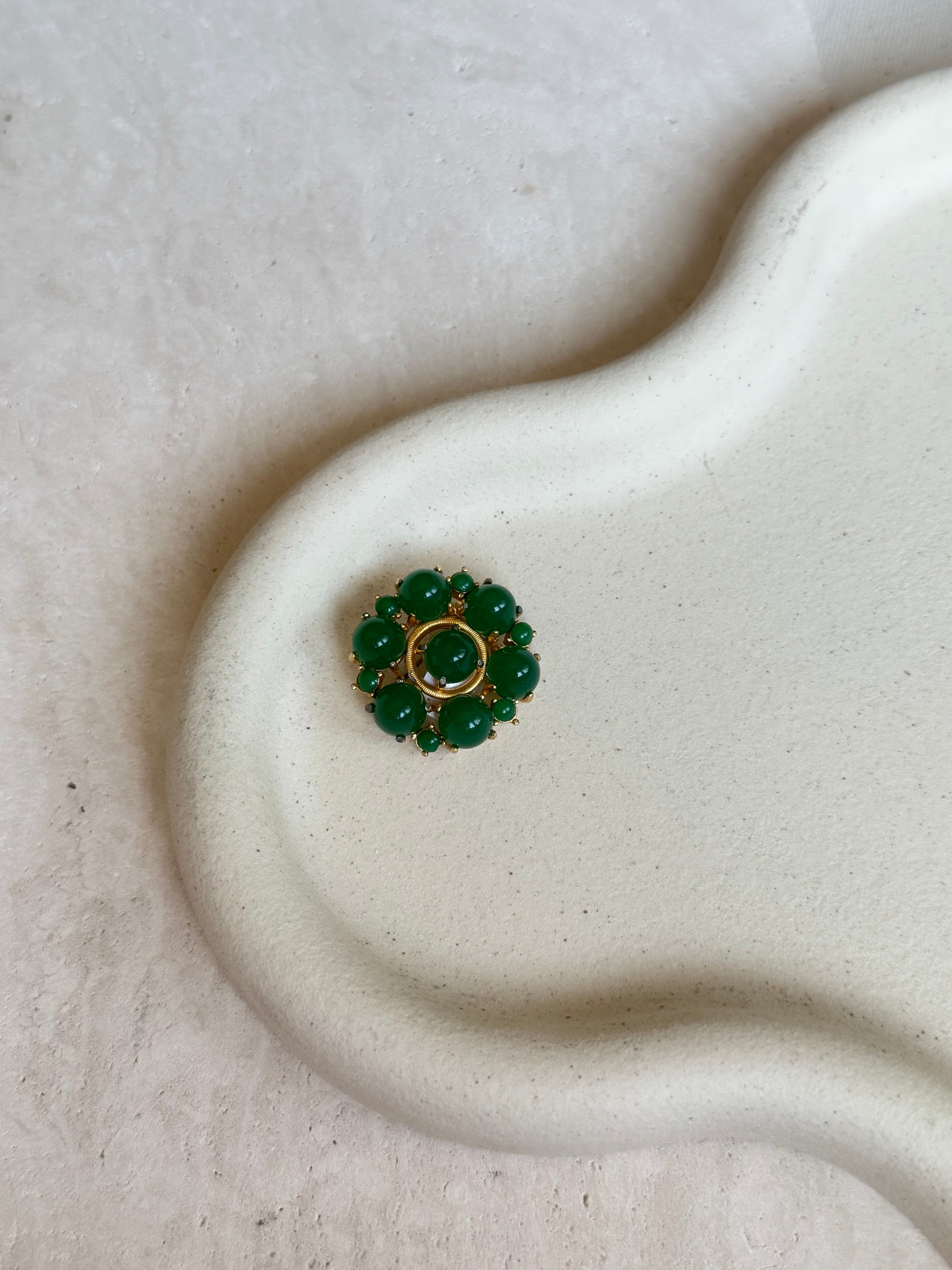 Vintage green Sphinx brooch