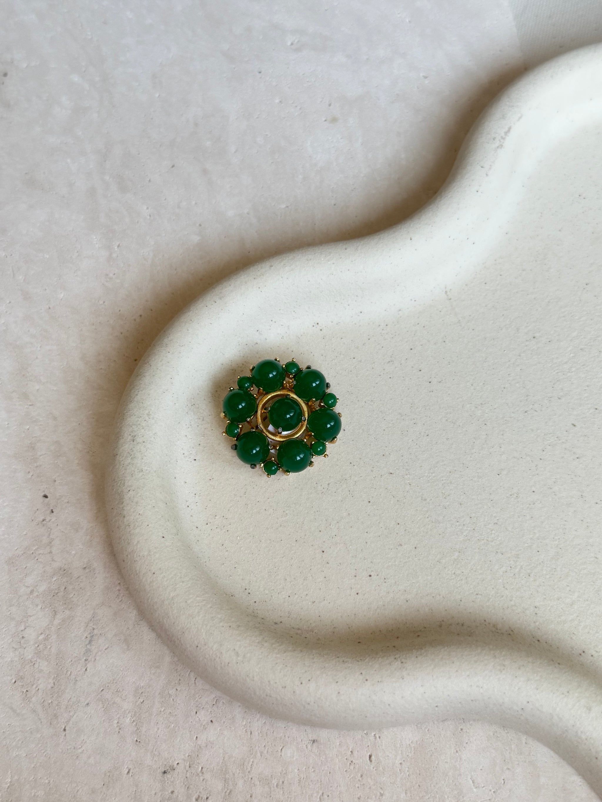 Vintage green Sphinx brooch