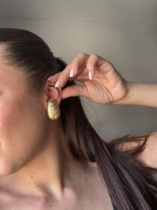 Boucles d’oreilles vintage gouttes dorées