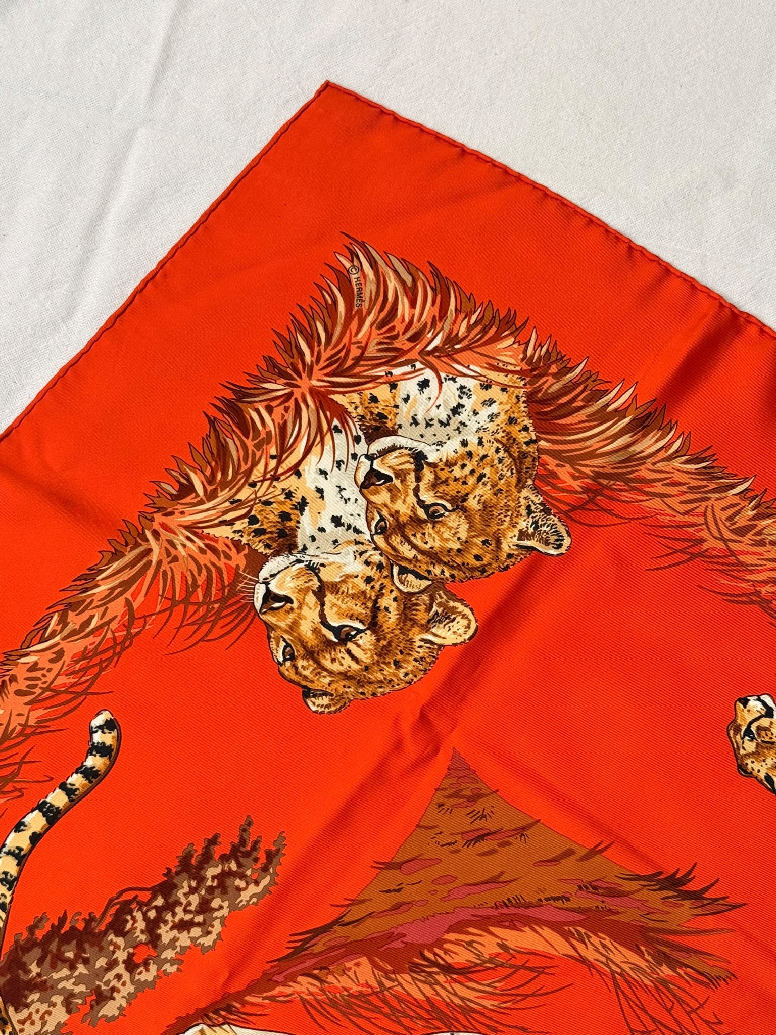 Foulard Hermès – Modèle Les Guépards
