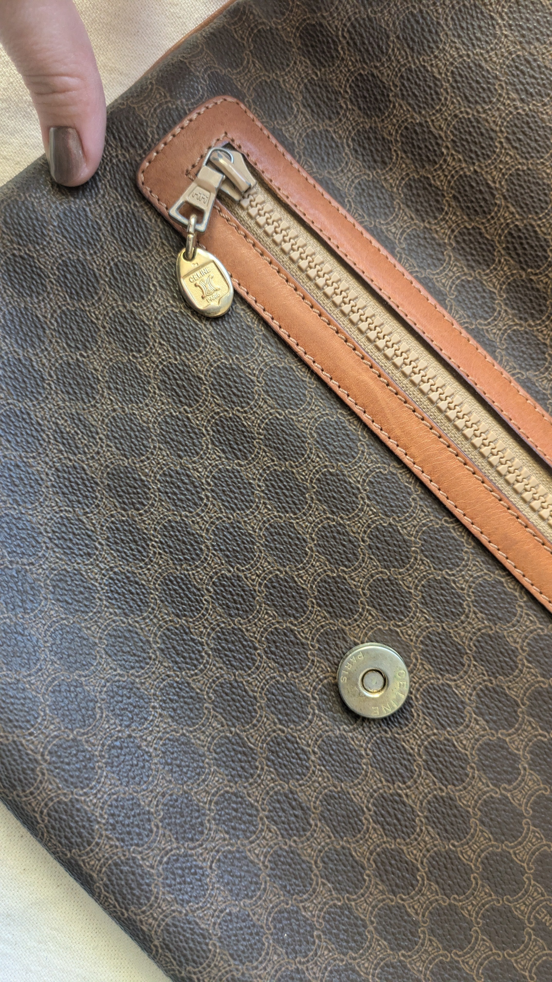 Pochette Céline vintage - Toile triomphe