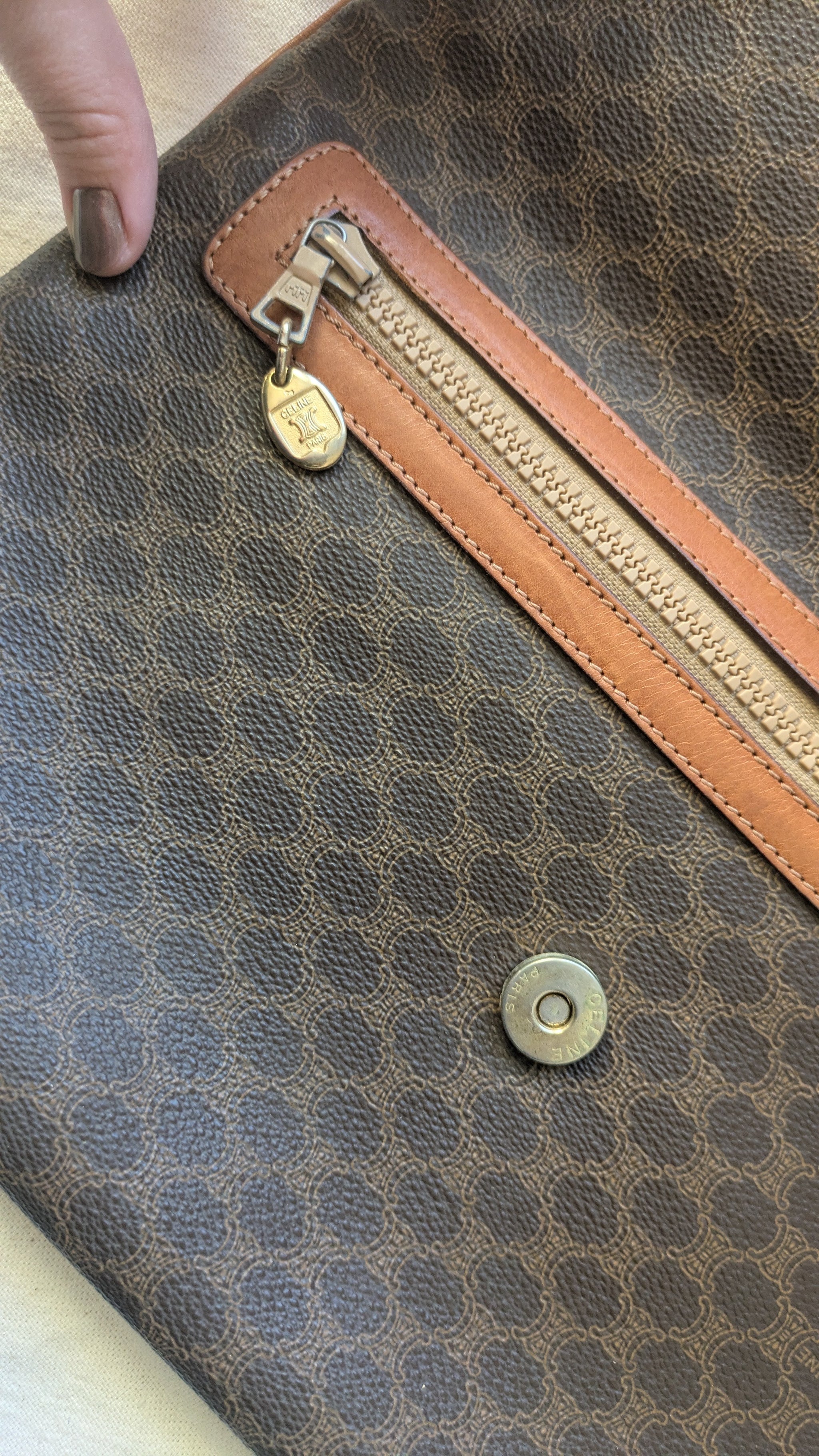 Pochette Céline vintage - Toile triomphe