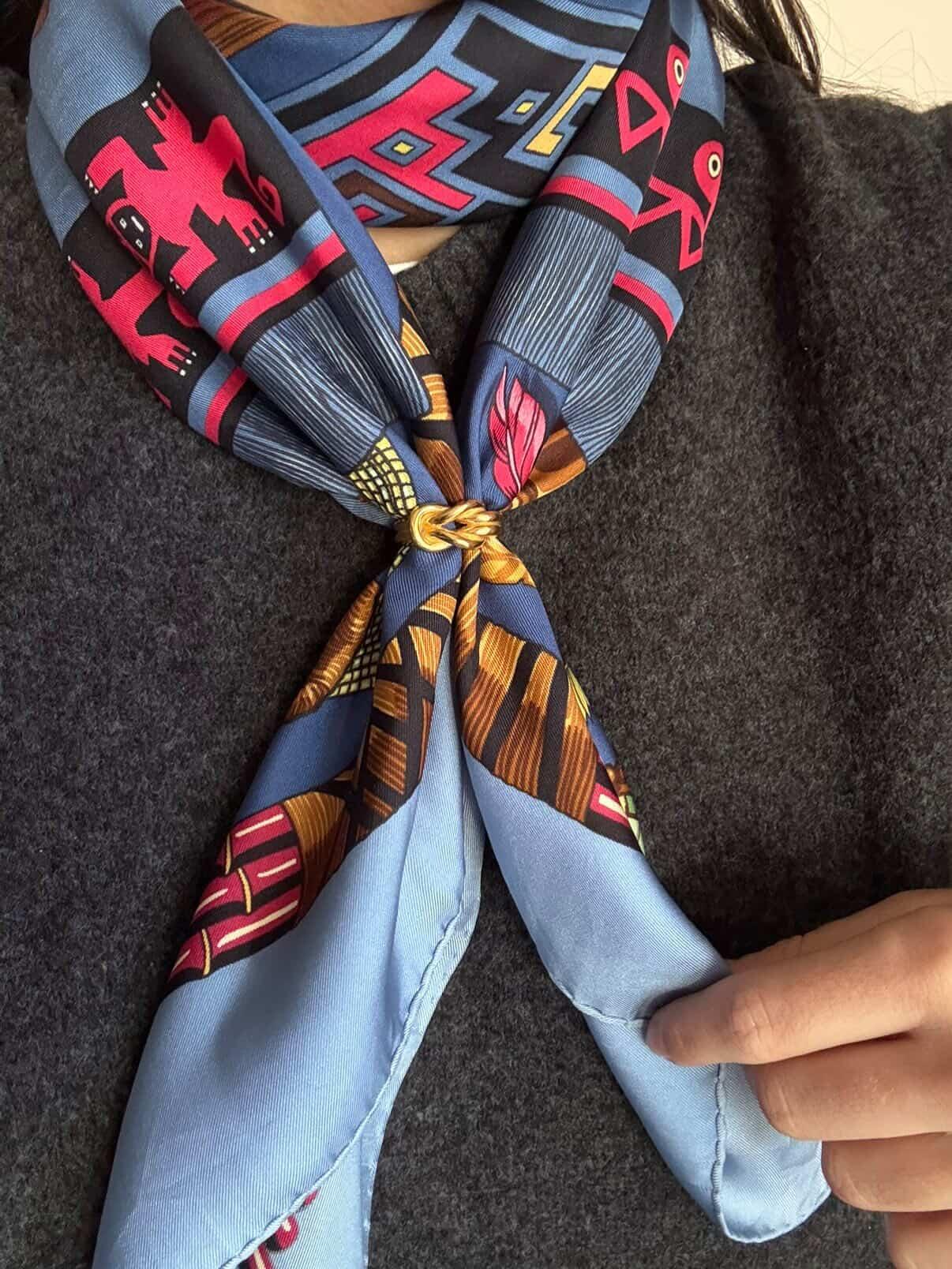Anneau de foulard Hermès - modèle nœud marin