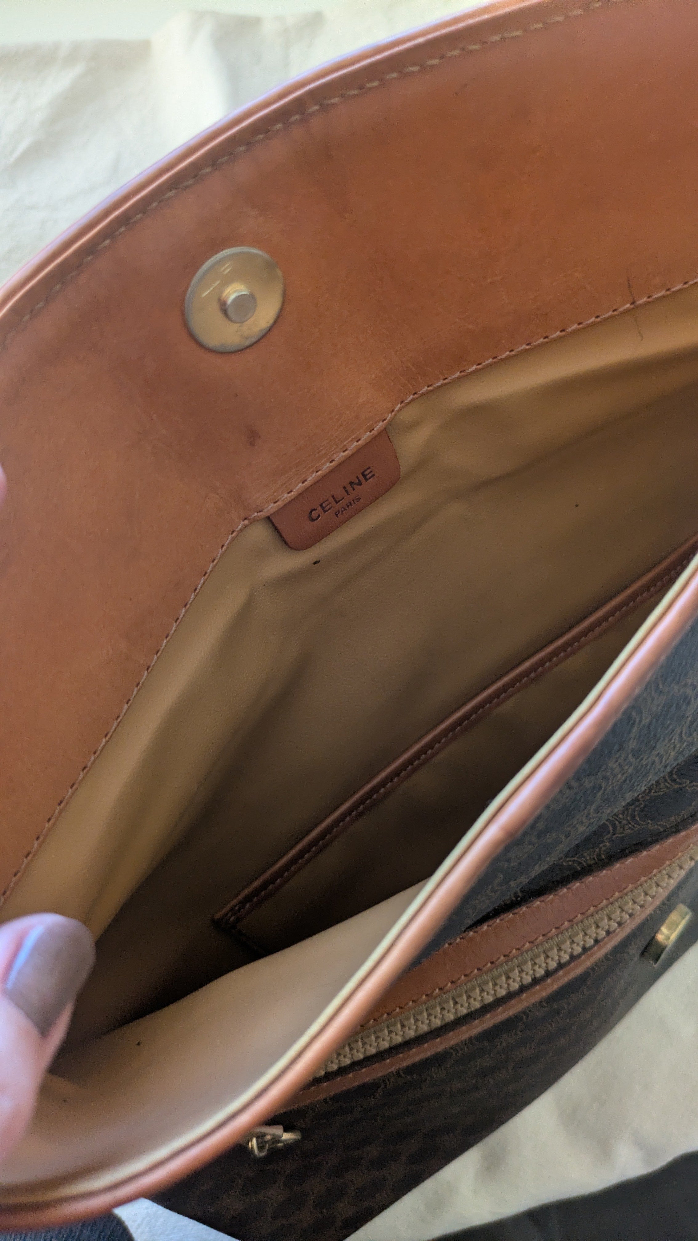 Pochette Céline vintage - Toile triomphe