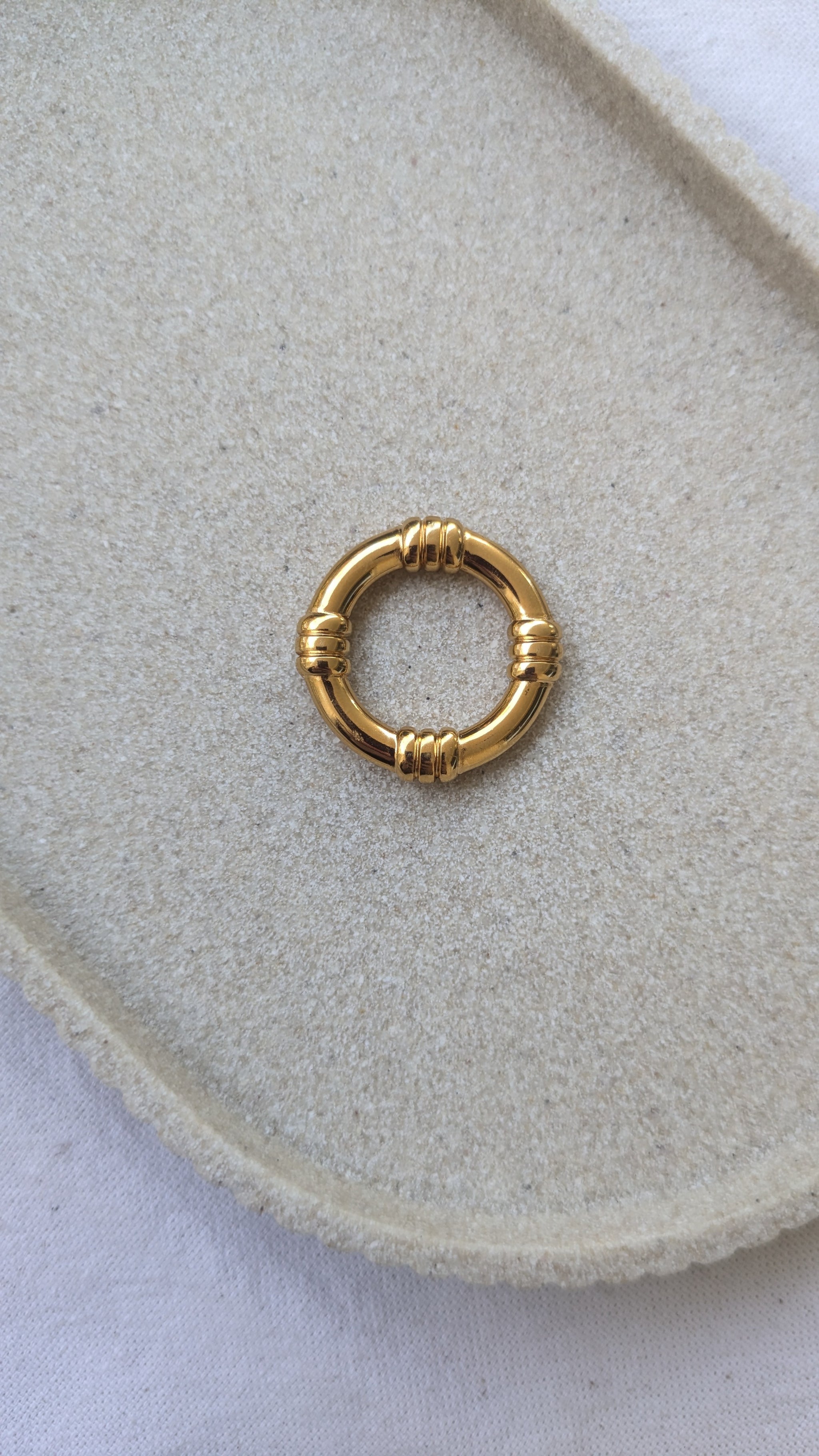 Anneau de foulard Hermès - modèle bouée dorée