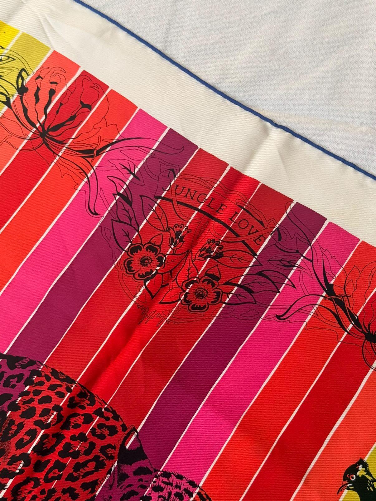 Foulard Hermès – Modèle Jungle Love rainbow