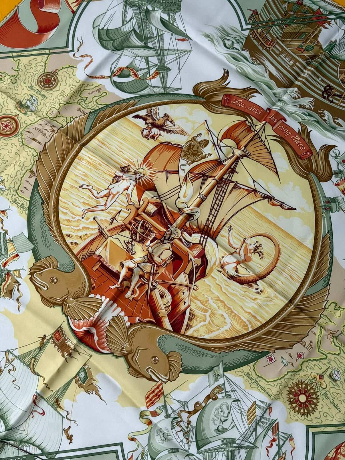 Foulard Hermès – Modèle Au delà des 5 mers
