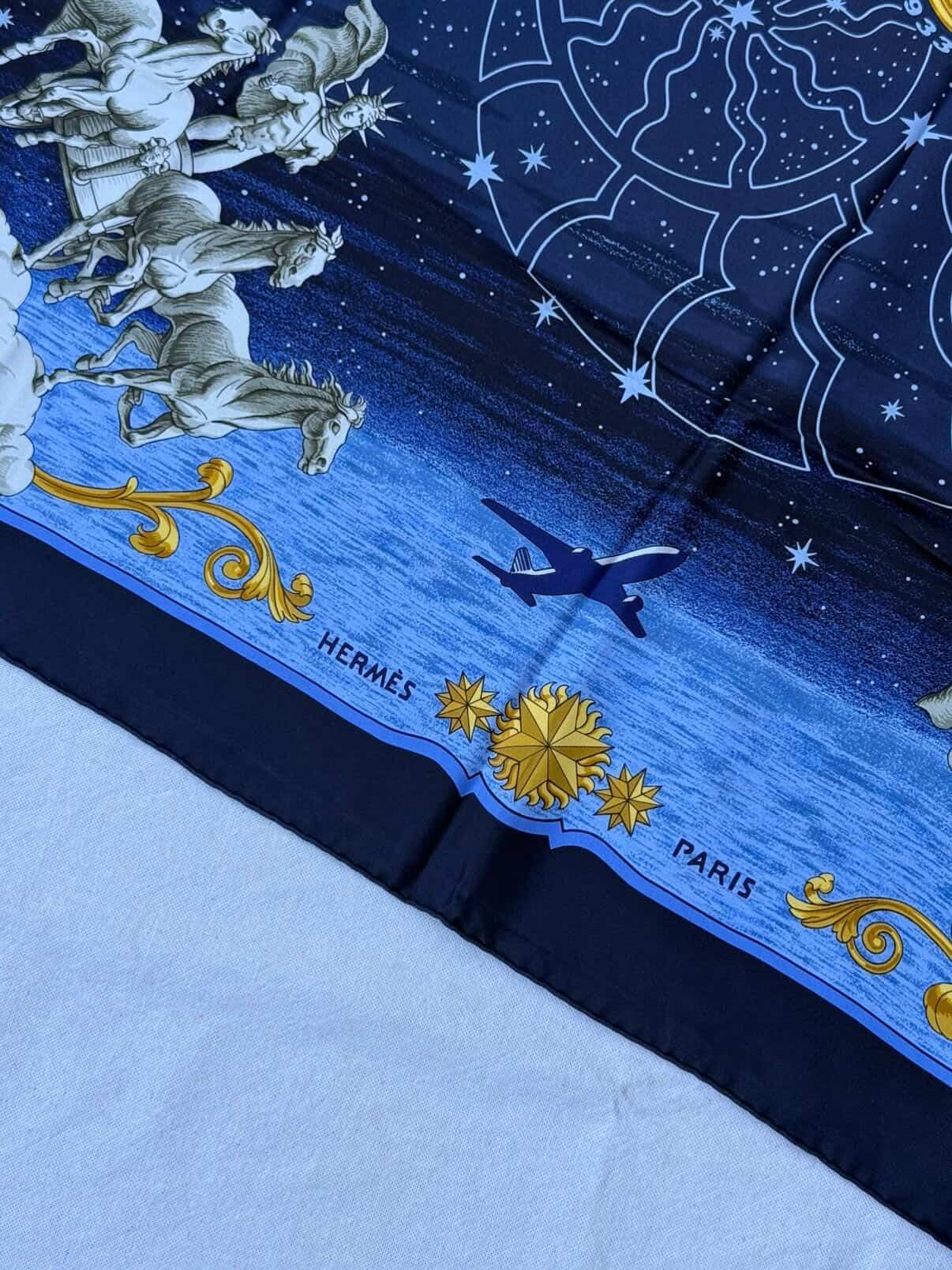 Foulard Hermès – Modèle Cosmos x Air France édition limitée