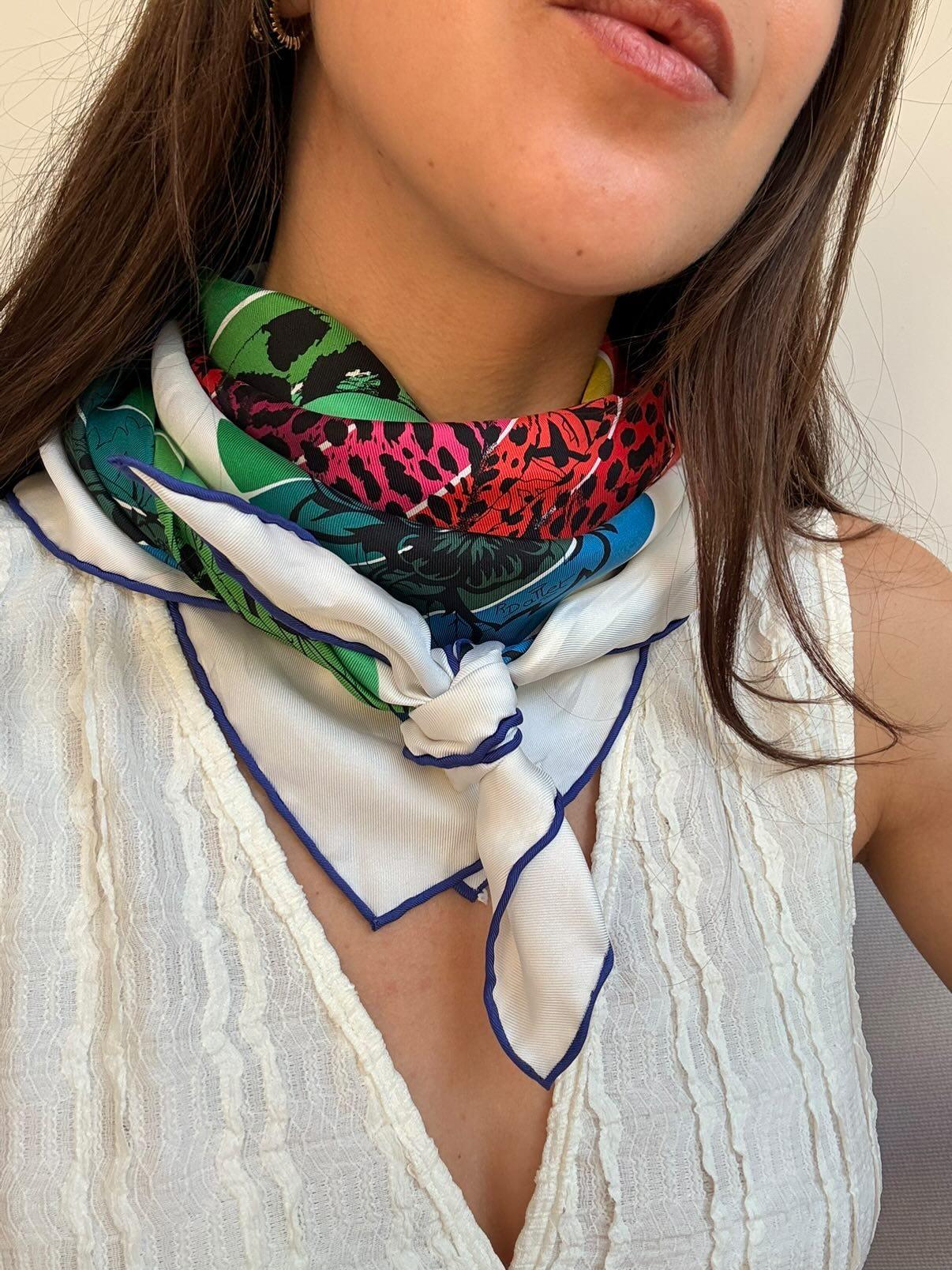 Foulard Hermès – Modèle Jungle Love rainbow